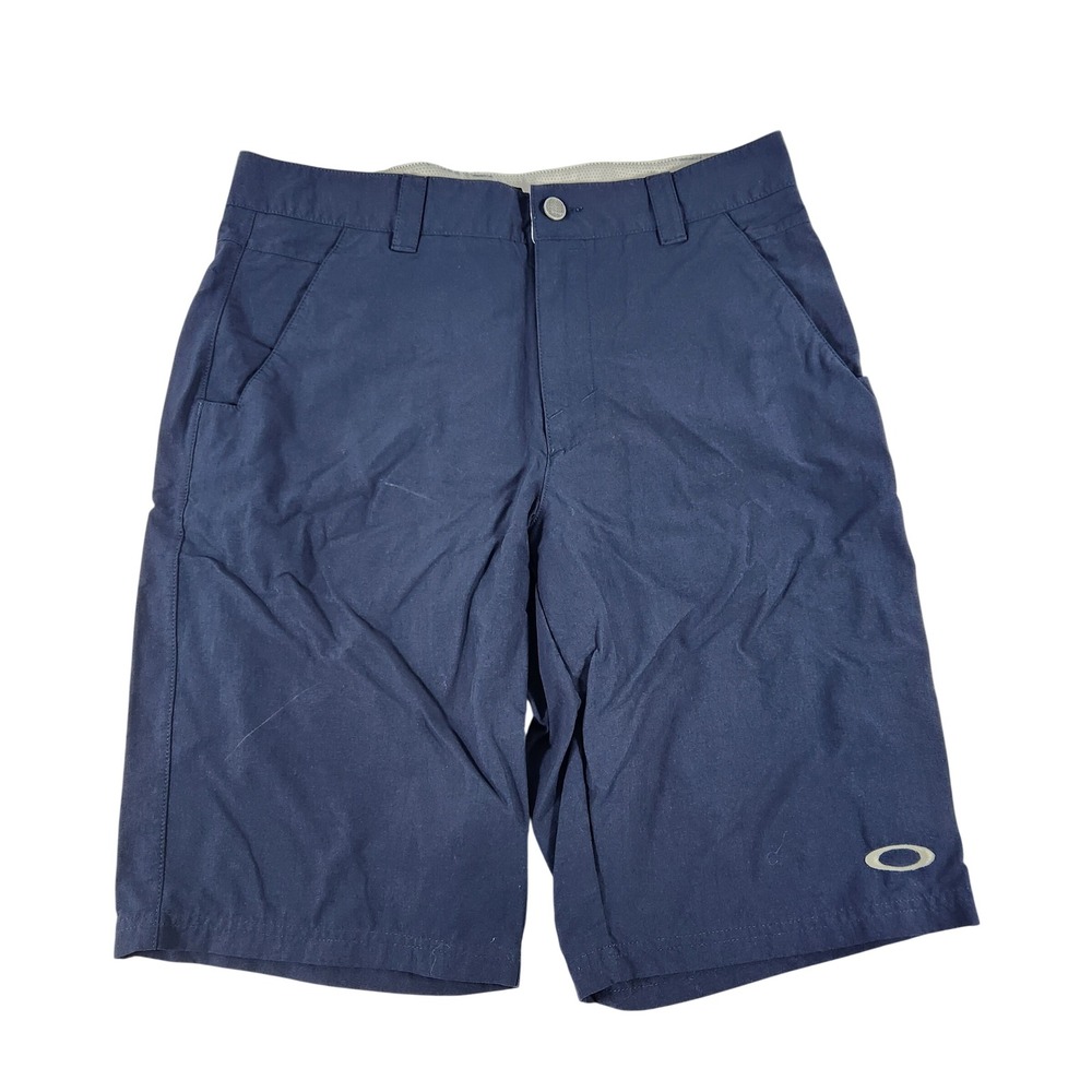 Oakley Mens Regular Fit Golf Shorts Navy Blue Size 32 Nylon Stretch RN 96548